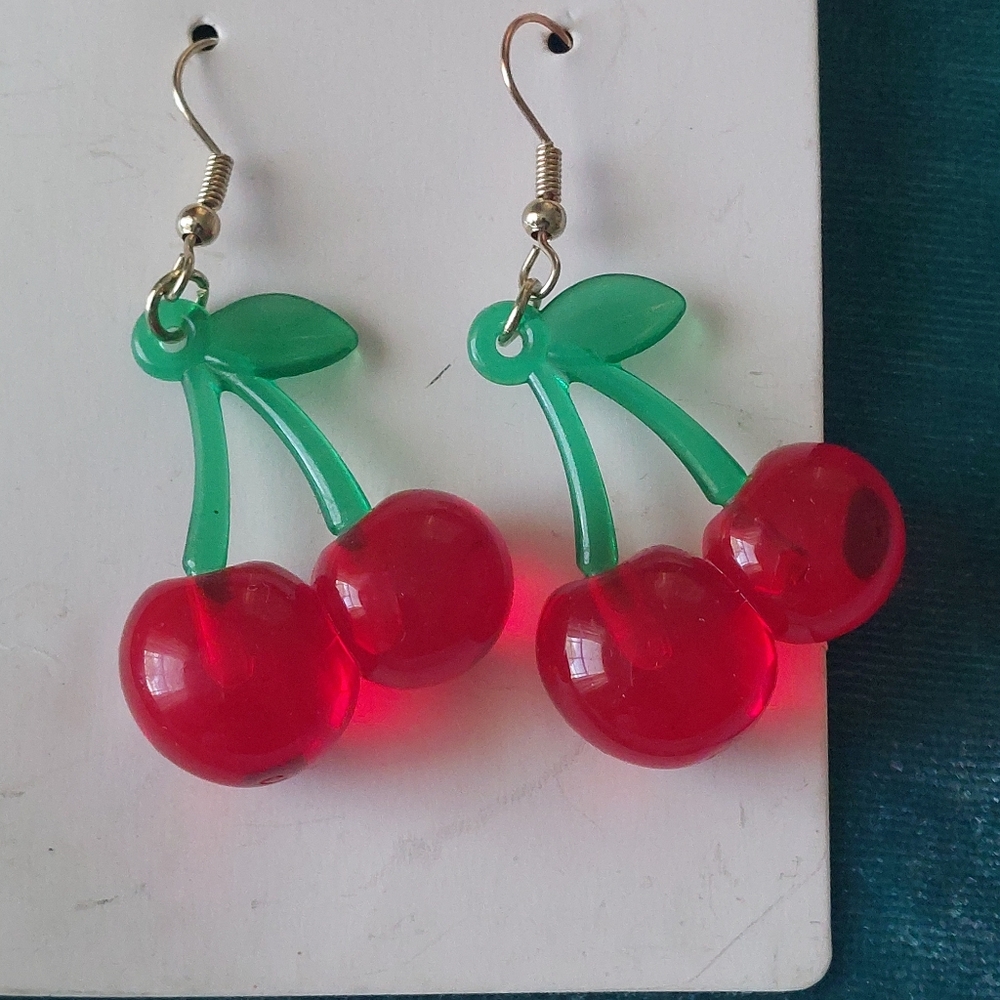 Retro Inspired Cherry Earrings